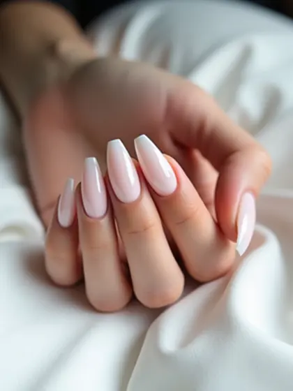 Aura gradient manicure holding an orange by a fictional São Paulo nail artist
