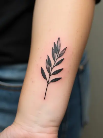 Fine-line botanical forearm tattoo by a fictional Barcelona tattoo artist